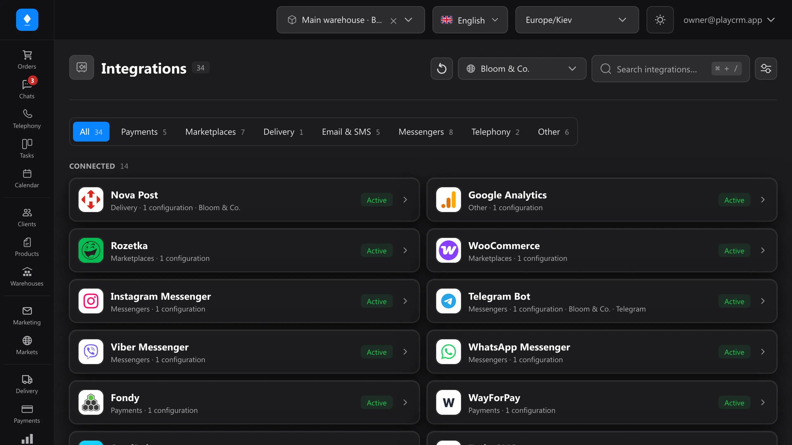 Сайт PlayCRM на пристрої